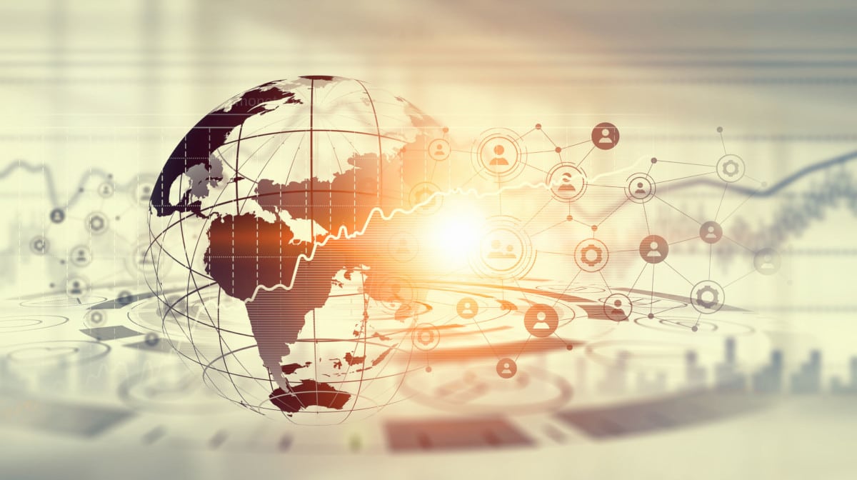59262977 - digital background image presenting global connection concept