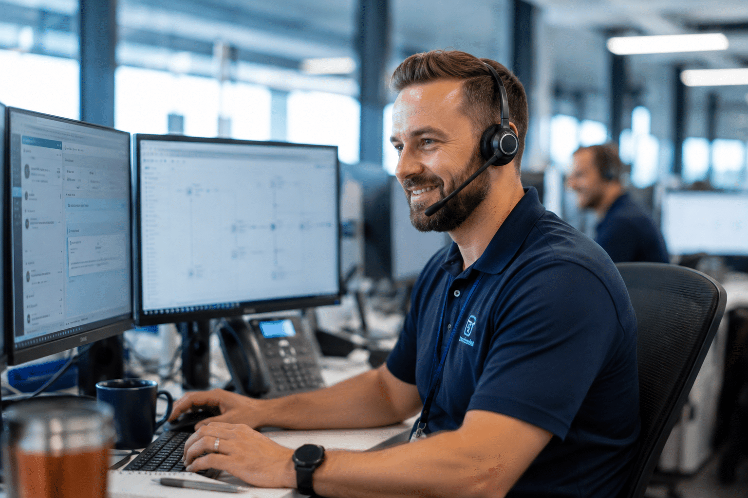 Senior ConnectWise engineer providing on-demand MSP support at a workstation