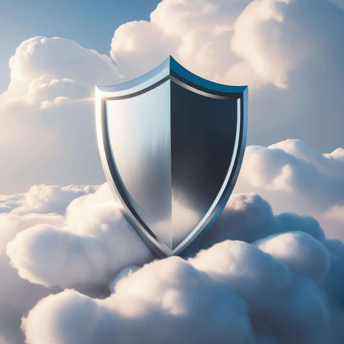 A shield over a cloud, symbolizing security in azure migration.