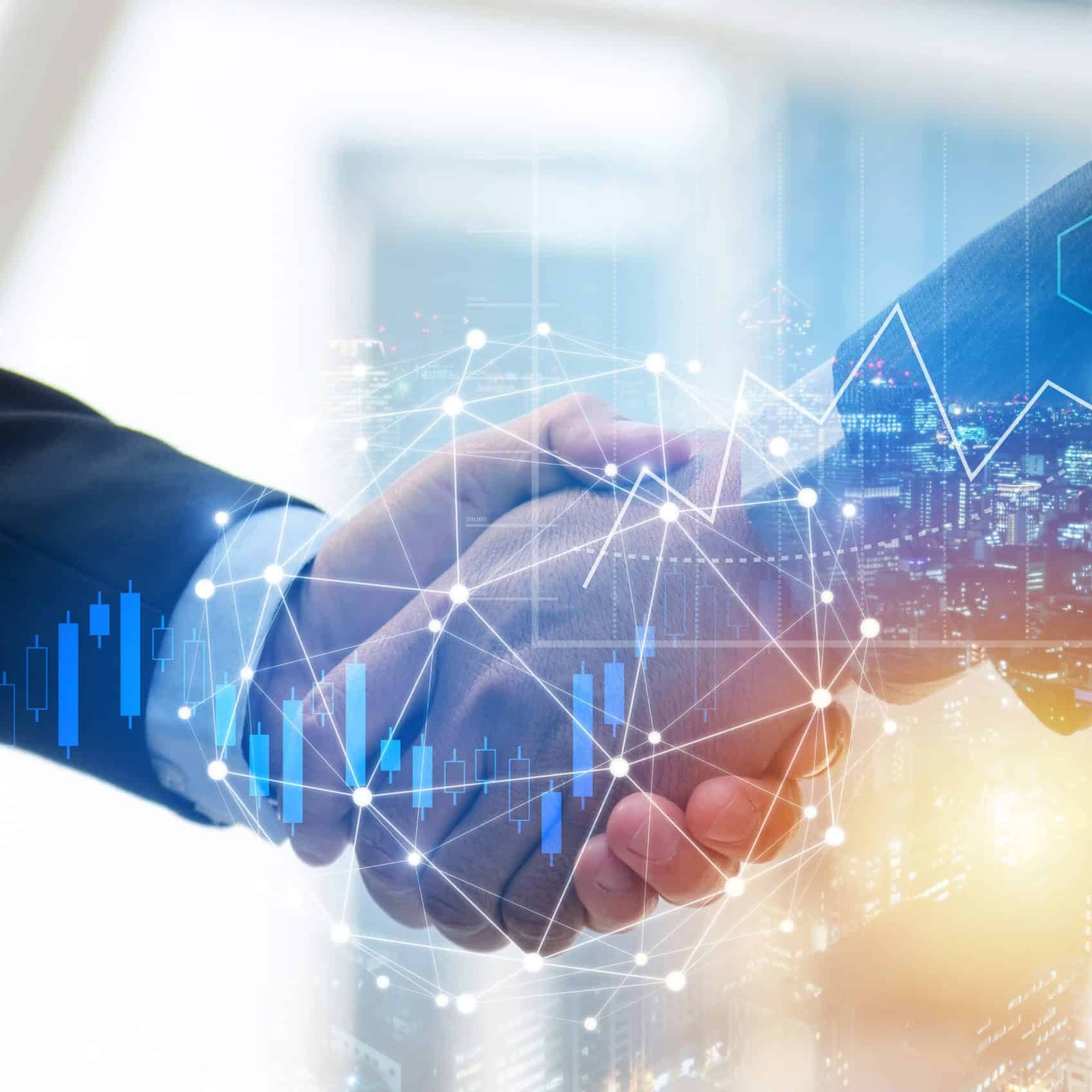 Business,Man,Investor,Handshake,With,Global,Network,Link,Connection,And